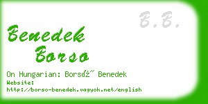 benedek borso business card